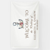 水彩いかり航海の花 横断幕 (縦)