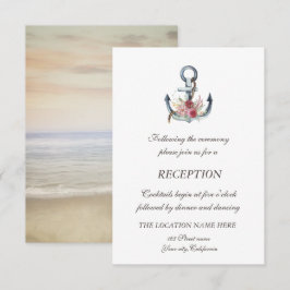 水彩いかり花航海の披露宴 招待状