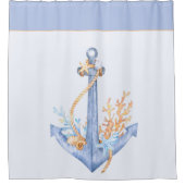 水彩いかり シャワーカーテン (正面)