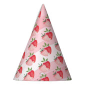 水彩いちごベリー第1パーティー パーティーハット (左)