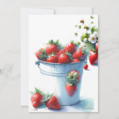 水彩いちご有難うご注意カード サンキューカード (裏面)