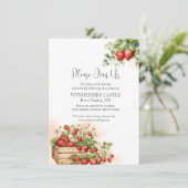 水彩いちご結婚の エンクロージャーカード (スタンド正面)