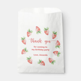 水彩いちご1日感謝してい生日 フェイバーバッグ