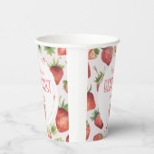 水彩いちご1stベリーファースト誕生日 紙コップ (右)