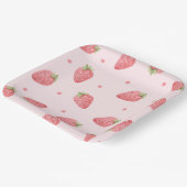 水彩いちご1st誕生日パーティーベリー ペーパープレート (傾斜あり)