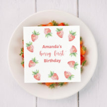 水彩いちご1st誕生日パーティー