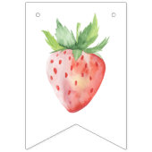 水彩いちご1st誕生日パーティー バンティングフラッグ (第2の旗)