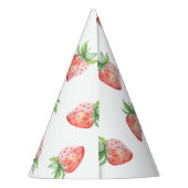 水彩いちご1st誕生日パーティー パーティーハット (裏面)