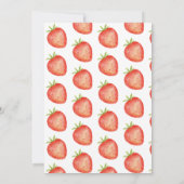 水彩いちご1st誕生日パーティー 招待状 (裏面)