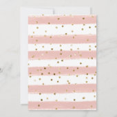 水彩うさぎとピンクの花のベビーシャワー 招待状 (裏面)