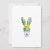 水彩うさぎのイースターブランシュと卵の狩り 招待状 (裏面)