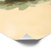 水彩うさぎ フラワークラウン ベビーシャワー ポスター (コーナー)