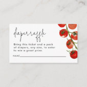 水彩おむつイタリアンラッフルベビーシャワー エンクロージャーカード (正面)