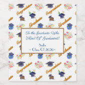 水彩おめでとうございます卒業生「Kind Of」 ワインラベル (シングルラベル)