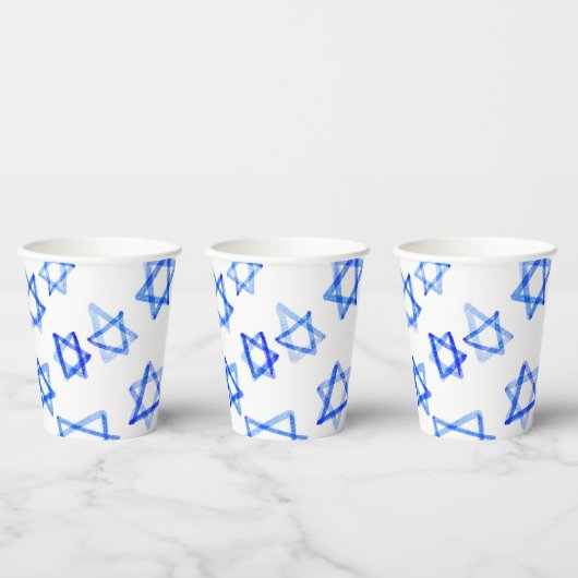 水彩おもしろいクールダビデのミッシブルースター 紙コップ (複数)