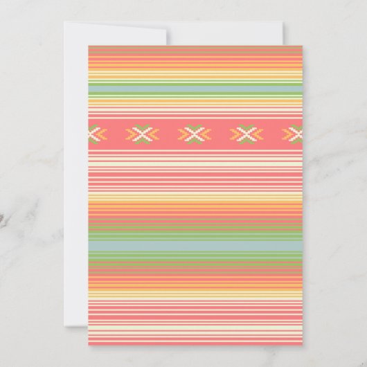 水彩おもしろいメキシカンフィエスタ2nd誕生日パーティー 招待状 (裏面)