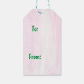 水彩おもしろいラブラドール及び格言クリスマス ギフトタグ (裏面)