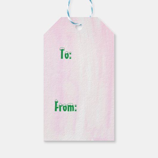 水彩おもしろいラブラドール及び格言クリスマス ギフトタグ (裏面)