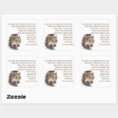 水彩おもしろいリス動物セントフランシス祈りの言葉 スクエアシール (シート)