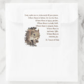 水彩おもしろいリス動物セントフランシス祈りの言葉 スクエアシール (バッグ)