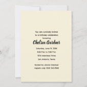 水彩おもしろい漫画誕生日シーン 招待状 (正面)