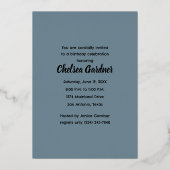 水彩おもしろい漫画誕生日シーン 箔招待状 (裏面)