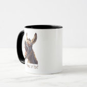 水彩おもしろい笑いドンキーバロカスタム マグカップ (正面左)