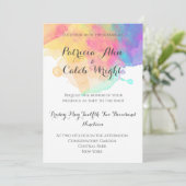 水彩おもしろい結婚式招待状 招待状 (スタンド正面)