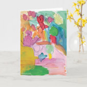 水彩おもしろい- KidsArt for CHOC カード (黄色い花)