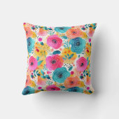 水彩お洒落バラ クッション (裏面)