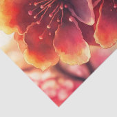 水彩お洒落ピンクさくらんぼ花 薄葉紙 (詳細)