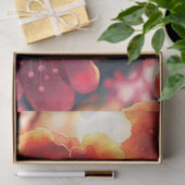 水彩お洒落ピンクさくらんぼ花 薄葉紙 (ギフト)