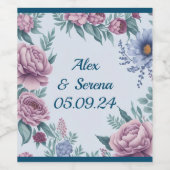 水彩お洒落フレームステッカー ワインラベル (シングルラベル)