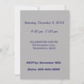 水彩お洒落フローラ誕生日 招待状 (裏面)