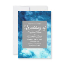 水彩お洒落フローラ青