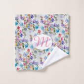 水彩お洒落フローラ バスタオルセット (ウォッシュタオル)