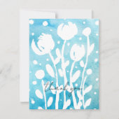 水彩お洒落花サンキューカード シーズンカード (正面)