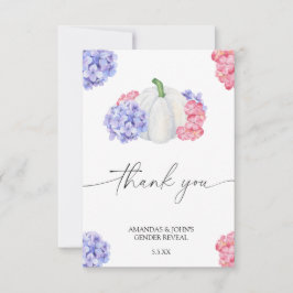 水彩かぼちゃありがとう性別を明かす サンキューカード