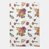 水彩かぼちゃきのこ秋秋をテーマにした キッチンタオル (縦)