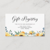 水彩かぼちゃとひまわり結婚の登録簿 エンクロージャーカード (正面)