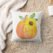 水彩かぼちゃとひまわり クッション (ブランケット)