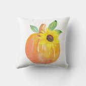 水彩かぼちゃとひまわり クッション (裏面)