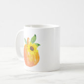 水彩かぼちゃとひまわり コーヒーマグカップ (正面左)