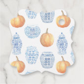 水彩かぼちゃとジンジャージャー 秋のベイビーシャワー フェイバータグ (裏面)