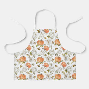 水彩かぼちゃと紅葉の紅葉 エプロン
