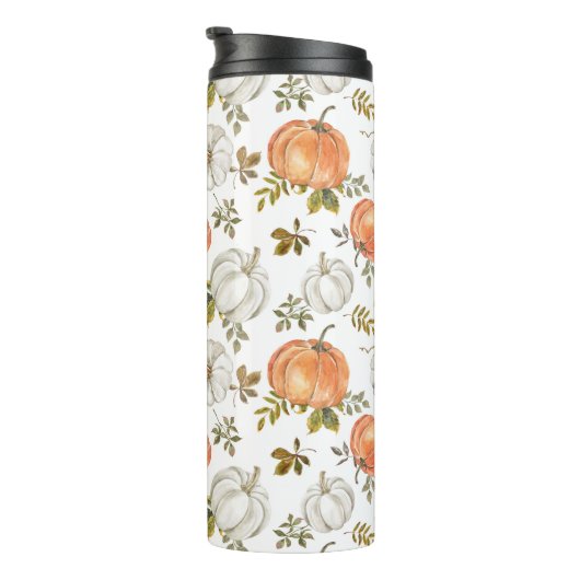水彩かぼちゃと紅葉の紅葉 タンブラー (回転右)