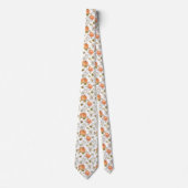水彩かぼちゃと紅葉の紅葉 ネクタイ (正面)