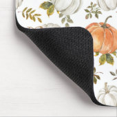 水彩かぼちゃと紅葉の紅葉 マウスパッド (コーナー)