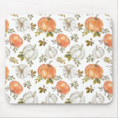 水彩かぼちゃと紅葉の紅葉 マウスパッド (正面)