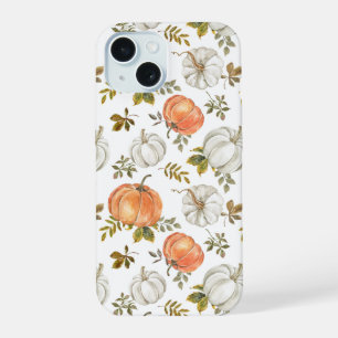 水彩かぼちゃと紅葉の紅葉 iPhone 15ケース